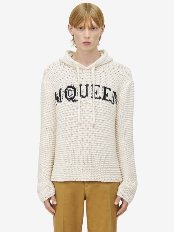 ALEXANDER MCQUEEN - McQueen Logo Cropped Hoodie - Item 829321Q1BDL9009